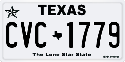 TX license plate CVC1779
