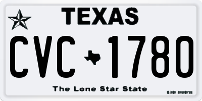 TX license plate CVC1780
