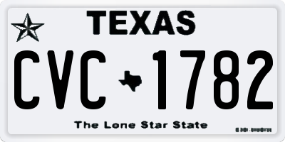 TX license plate CVC1782