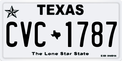 TX license plate CVC1787
