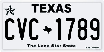 TX license plate CVC1789