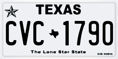 TX license plate CVC1790
