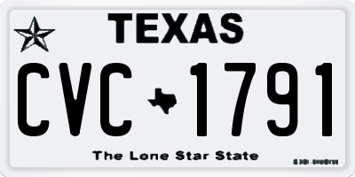 TX license plate CVC1791