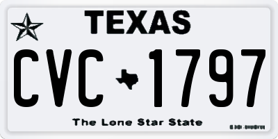 TX license plate CVC1797
