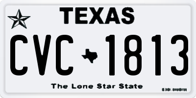 TX license plate CVC1813