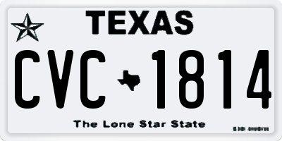TX license plate CVC1814