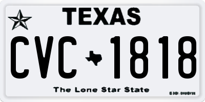 TX license plate CVC1818