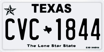 TX license plate CVC1844