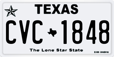 TX license plate CVC1848