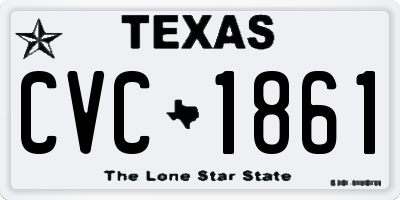 TX license plate CVC1861