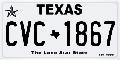 TX license plate CVC1867