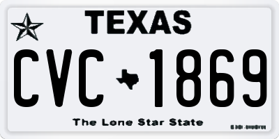 TX license plate CVC1869