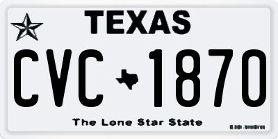 TX license plate CVC1870