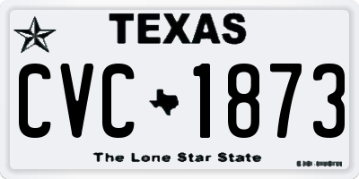 TX license plate CVC1873
