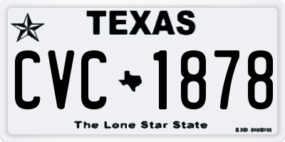 TX license plate CVC1878
