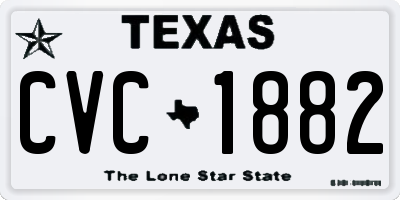 TX license plate CVC1882