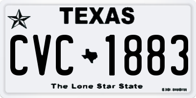 TX license plate CVC1883