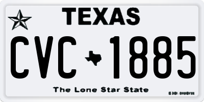 TX license plate CVC1885