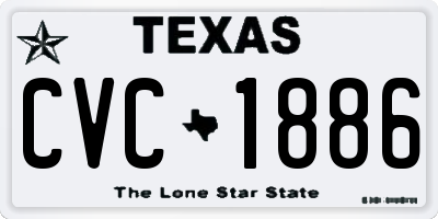 TX license plate CVC1886