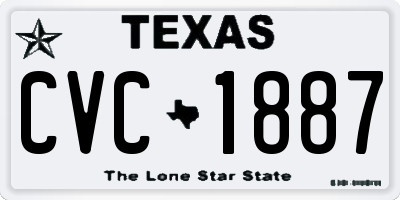TX license plate CVC1887