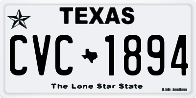 TX license plate CVC1894