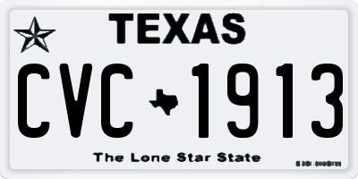 TX license plate CVC1913