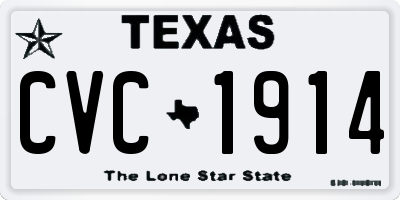 TX license plate CVC1914