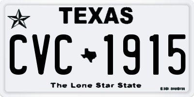 TX license plate CVC1915