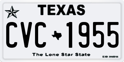 TX license plate CVC1955