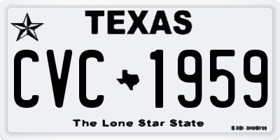 TX license plate CVC1959