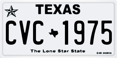TX license plate CVC1975