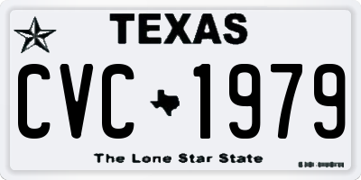 TX license plate CVC1979