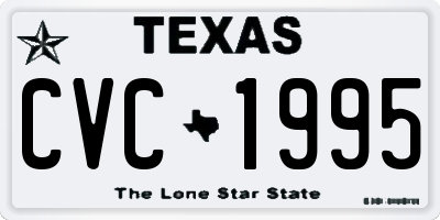TX license plate CVC1995