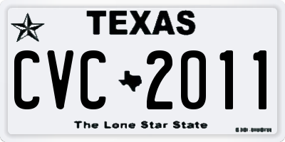 TX license plate CVC2011