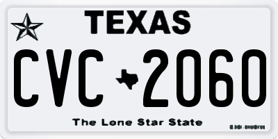 TX license plate CVC2060