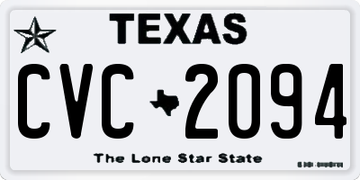 TX license plate CVC2094