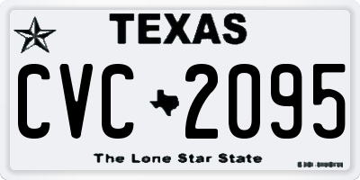 TX license plate CVC2095