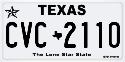 TX license plate CVC2110
