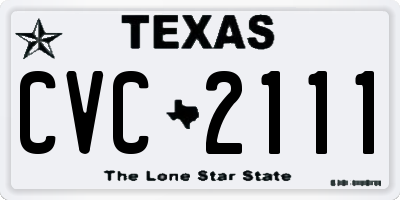 TX license plate CVC2111