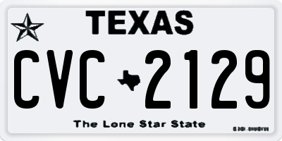 TX license plate CVC2129