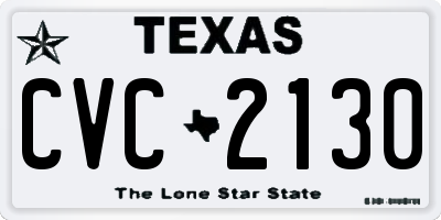 TX license plate CVC2130
