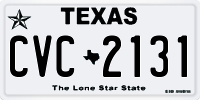 TX license plate CVC2131