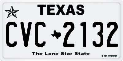 TX license plate CVC2132