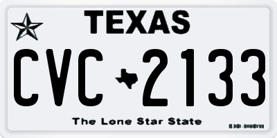 TX license plate CVC2133