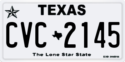 TX license plate CVC2145