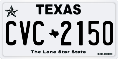 TX license plate CVC2150