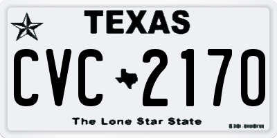 TX license plate CVC2170