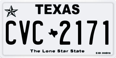 TX license plate CVC2171