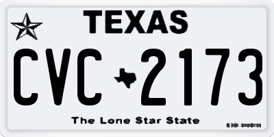TX license plate CVC2173