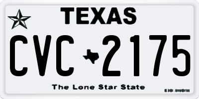 TX license plate CVC2175